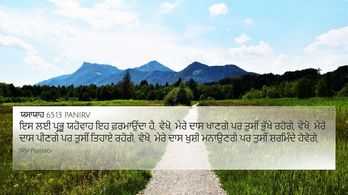 ਯਸਾਯਾਹ 65:13 PANIRV Bible Verse Image