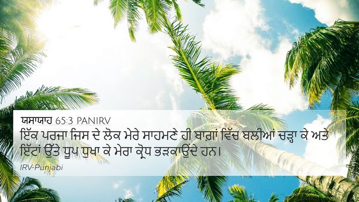 ਯਸਾਯਾਹ 65:3 PANIRV Bible Verse Image