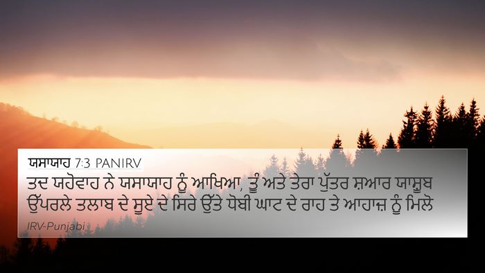 ਯਸਾਯਾਹ 7:3 PANIRV Bible Verse Image