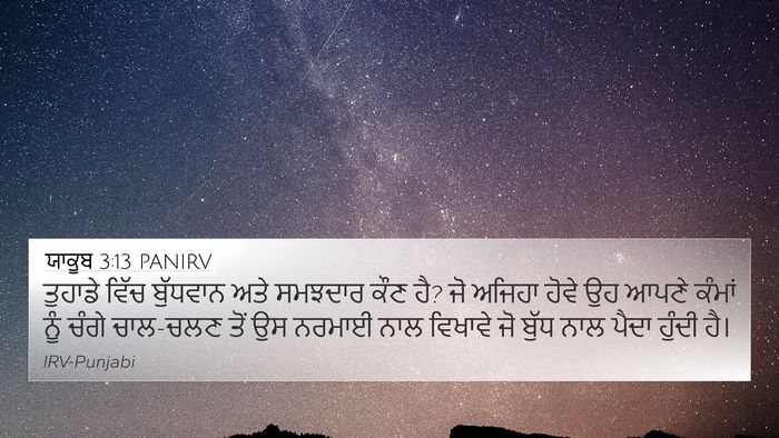 ਯਾਕੂਬ 3:13 PANIRV Bible Verse Image