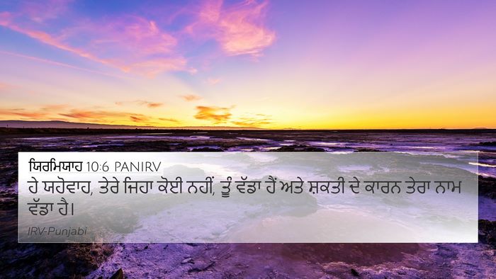 ਯਿਰਮਿਯਾਹ 10:6 PANIRV Bible Verse Image