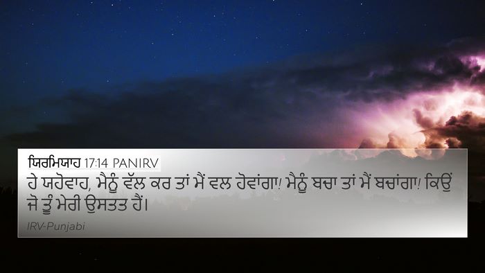 ਯਿਰਮਿਯਾਹ 17:14 PANIRV Bible Verse Image