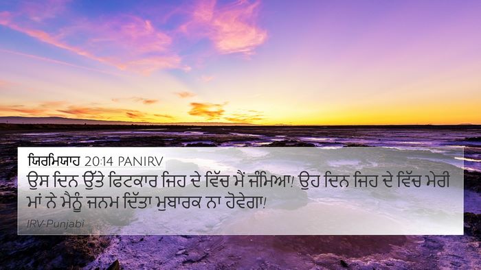 ਯਿਰਮਿਯਾਹ 20:14 PANIRV Bible Verse Image