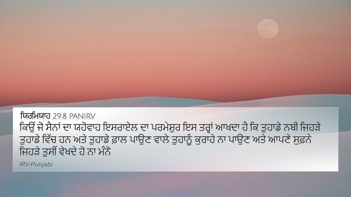 ਯਿਰਮਿਯਾਹ 29:8 PANIRV Bible Verse Image