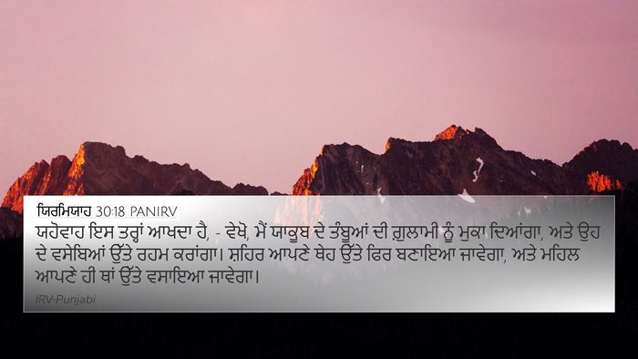ਯਿਰਮਿਯਾਹ 30:18 PANIRV Bible Verse Image