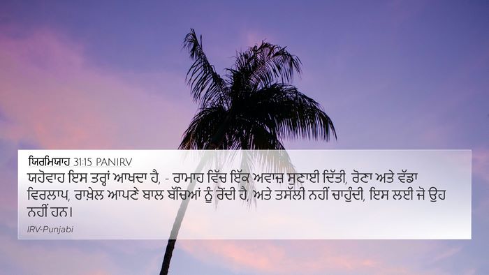 ਯਿਰਮਿਯਾਹ 31:15 PANIRV Bible Verse Image