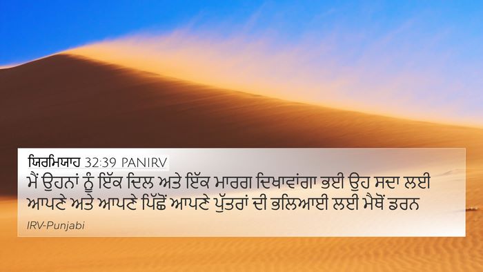 ਯਿਰਮਿਯਾਹ 32:39 PANIRV Bible Verse Image