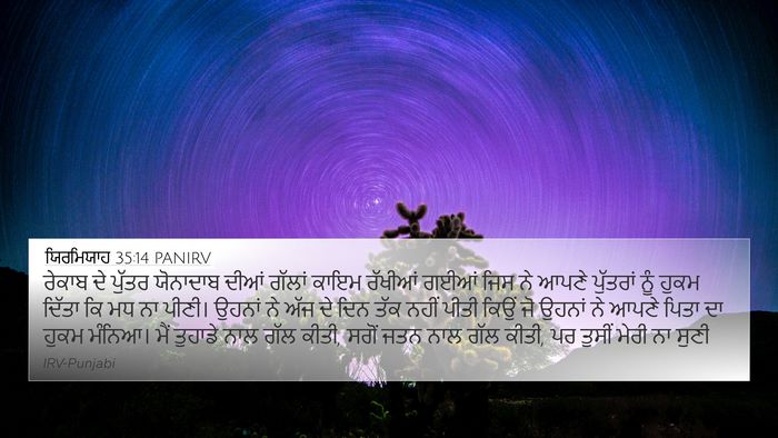 ਯਿਰਮਿਯਾਹ 35:14 PANIRV Bible Verse Image