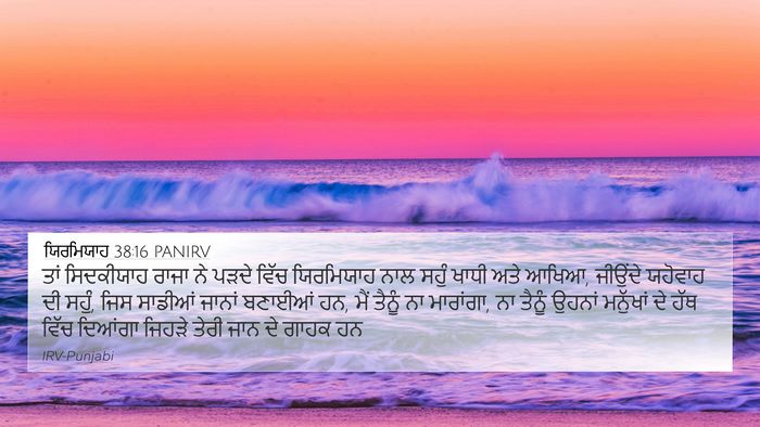 ਯਿਰਮਿਯਾਹ 38:16 PANIRV Bible Verse Image