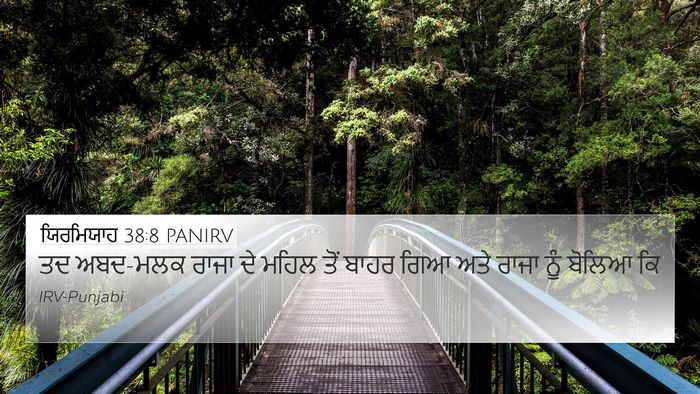 ਯਿਰਮਿਯਾਹ 38:8 PANIRV Bible Verse Image