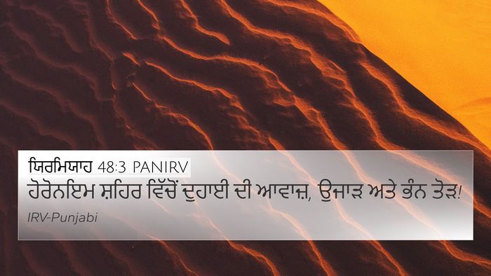 ਯਿਰਮਿਯਾਹ 48:3 PANIRV Bible Verse Image
