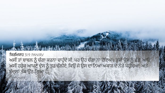 ਯਿਰਮਿਯਾਹ 51:9 PANIRV Bible Verse Image