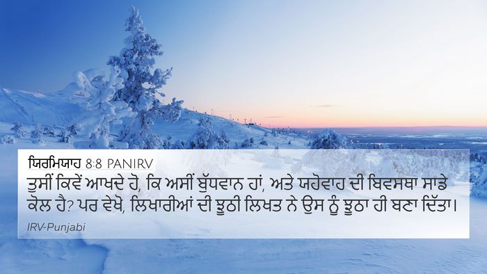 ਯਿਰਮਿਯਾਹ 8:8 PANIRV Bible Verse Image