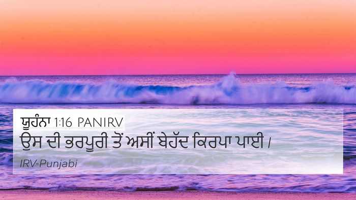 ਯੂਹੰਨਾ 1:16 PANIRV Bible Verse Image