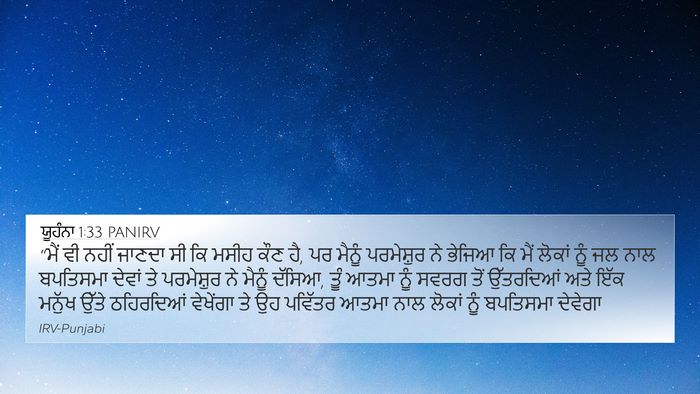 ਯੂਹੰਨਾ 1:33 PANIRV Bible Verse Image