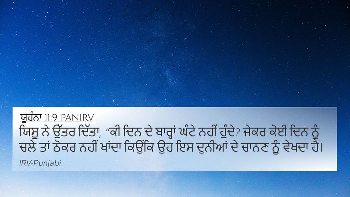 ਯੂਹੰਨਾ 11:9 PANIRV Bible Verse Image