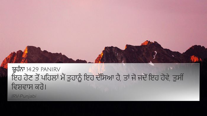 ਯੂਹੰਨਾ 14:29 PANIRV Bible Verse Image