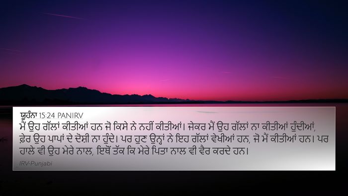 ਯੂਹੰਨਾ 15:24 PANIRV Bible Verse Image
