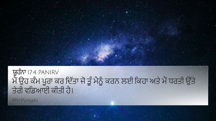 ਯੂਹੰਨਾ 17:4 PANIRV Bible Verse Image