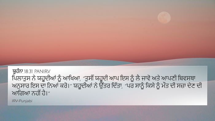 ਯੂਹੰਨਾ 18:31 PANIRV Bible Verse Image