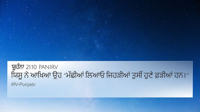 ਯੂਹੰਨਾ 21:10 PANIRV Bible Verse Image