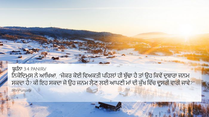 ਯੂਹੰਨਾ 3:4 PANIRV 4K Wallpaper - ਨਿਕੋਦਿਮੁਸ ਨੇ ਆਖਿਆ, - 4K Wallpaper Bible Verse