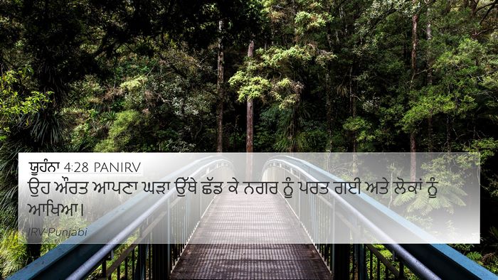 ਯੂਹੰਨਾ 4:28 PANIRV Bible Verse Image