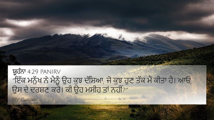 ਯੂਹੰਨਾ 4:29 PANIRV Bible Verse Image