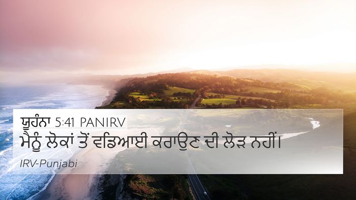 ਯੂਹੰਨਾ 5:41 PANIRV Bible Verse Image