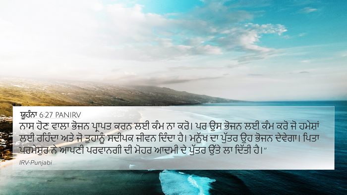 ਯੂਹੰਨਾ 6:27 PANIRV Bible Verse Image
