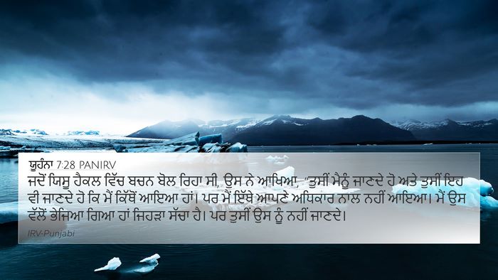 ਯੂਹੰਨਾ 7:28 PANIRV Bible Verse Image