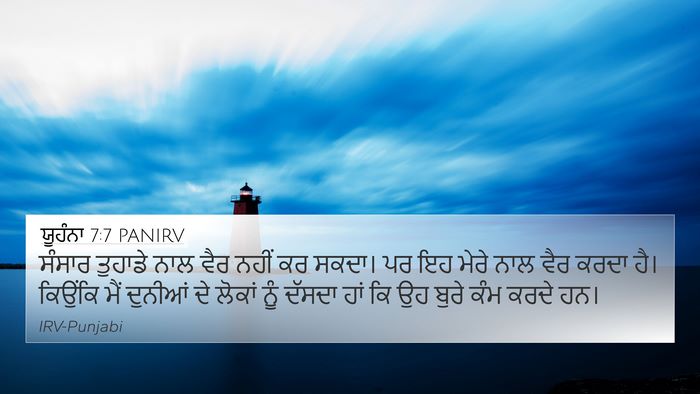 ਯੂਹੰਨਾ 7:7 PANIRV Bible Verse Image
