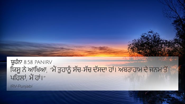 ਯੂਹੰਨਾ 8:58 PANIRV Bible Verse Image