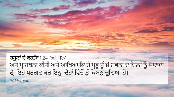 ਰਸੂਲਾਂ ਦੇ ਕਰਤੱਬ 1:24 PANIRV Bible Verse Image