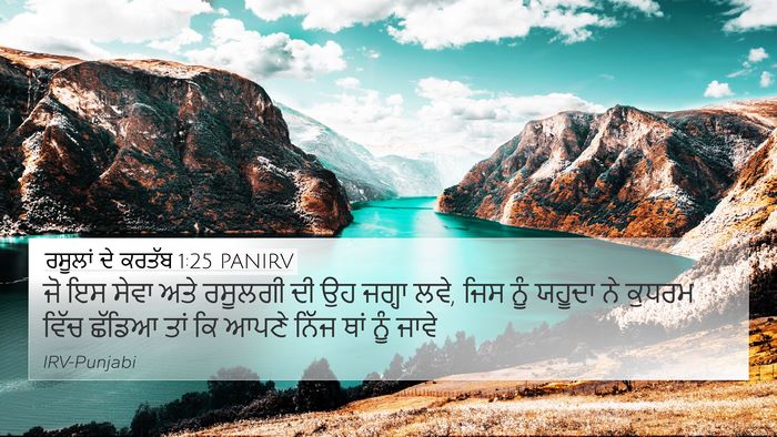 ਰਸੂਲਾਂ ਦੇ ਕਰਤੱਬ 1:25 PANIRV Bible Verse Image