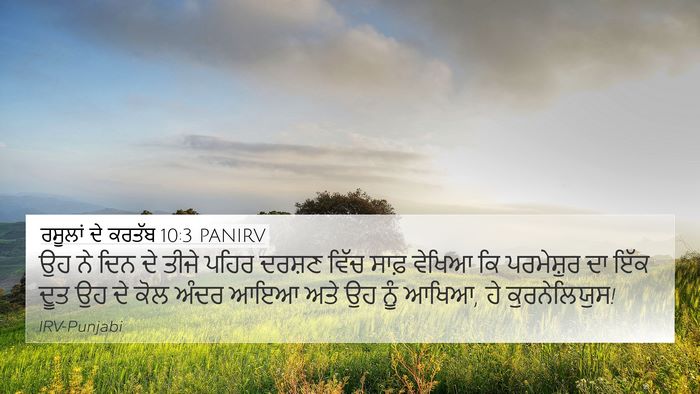 ਰਸੂਲਾਂ ਦੇ ਕਰਤੱਬ 10:3 PANIRV Bible Verse Image