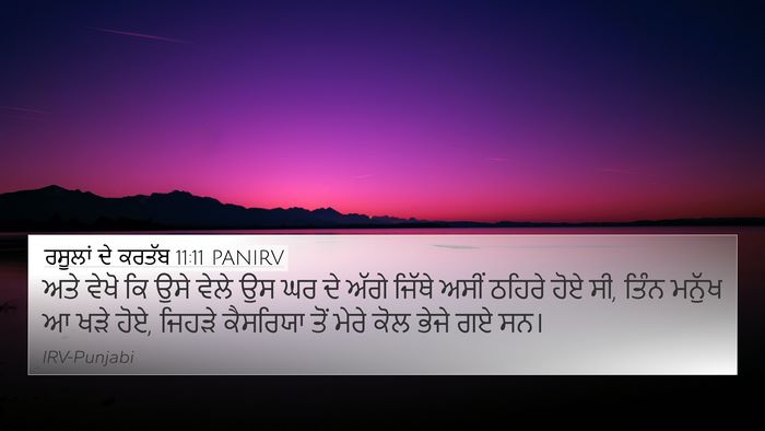 ਰਸੂਲਾਂ ਦੇ ਕਰਤੱਬ 11:11 PANIRV Bible Verse Image