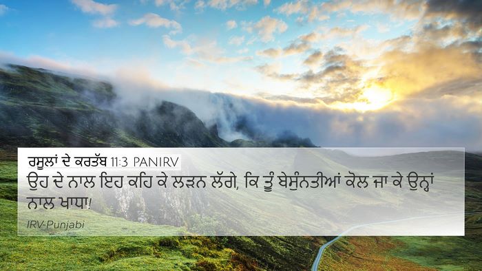 ਰਸੂਲਾਂ ਦੇ ਕਰਤੱਬ 11:3 PANIRV Bible Verse Image