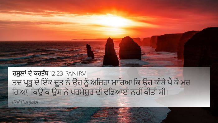 ਰਸੂਲਾਂ ਦੇ ਕਰਤੱਬ 12:23 PANIRV Bible Verse Image