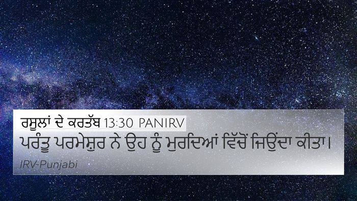 ਰਸੂਲਾਂ ਦੇ ਕਰਤੱਬ 13:30 PANIRV Bible Verse Image