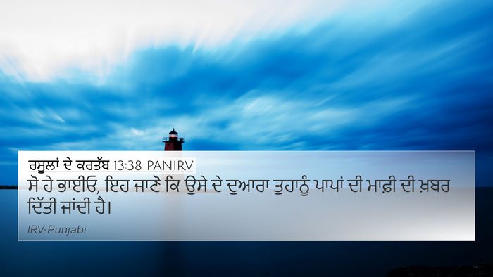 ਰਸੂਲਾਂ ਦੇ ਕਰਤੱਬ 13:38 PANIRV Bible Verse Image