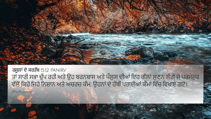 ਰਸੂਲਾਂ ਦੇ ਕਰਤੱਬ 15:12 PANIRV Bible Verse Image
