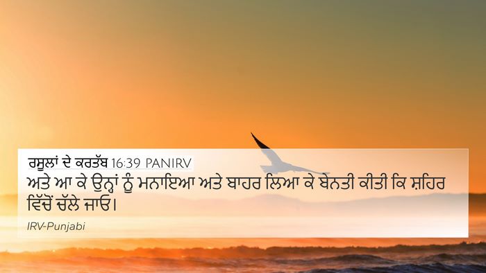 ਰਸੂਲਾਂ ਦੇ ਕਰਤੱਬ 16:39 PANIRV Bible Verse Image