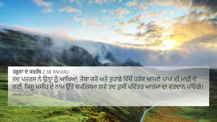 ਰਸੂਲਾਂ ਦੇ ਕਰਤੱਬ 2:38 PANIRV Bible Verse Image