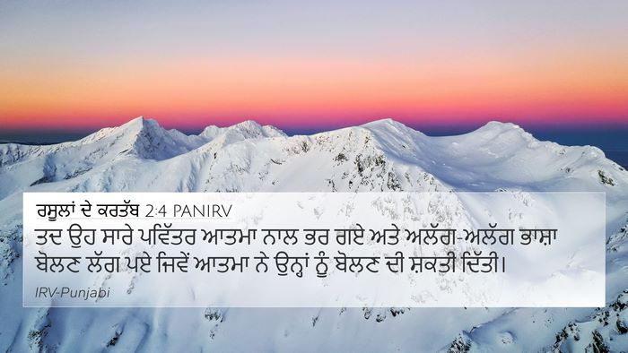 ਰਸੂਲਾਂ ਦੇ ਕਰਤੱਬ 2:4 PANIRV Bible Verse Image