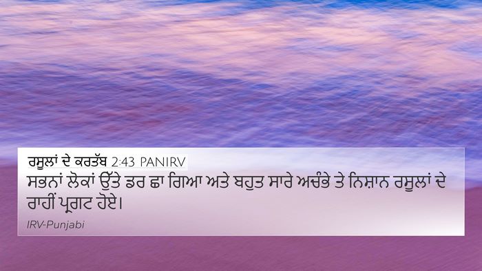 ਰਸੂਲਾਂ ਦੇ ਕਰਤੱਬ 2:43 PANIRV Bible Verse Image