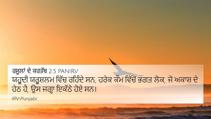 ਰਸੂਲਾਂ ਦੇ ਕਰਤੱਬ 2:5 PANIRV Bible Verse Image