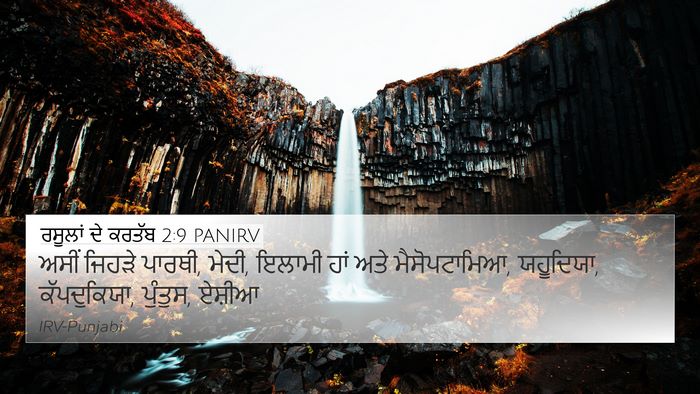 ਰਸੂਲਾਂ ਦੇ ਕਰਤੱਬ 2:9 PANIRV Bible Verse Image
