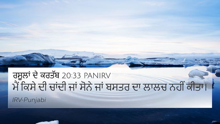 ਰਸੂਲਾਂ ਦੇ ਕਰਤੱਬ 20:33 PANIRV Bible Verse Image