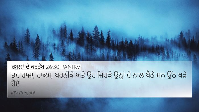 ਰਸੂਲਾਂ ਦੇ ਕਰਤੱਬ 26:30 PANIRV Bible Verse Image